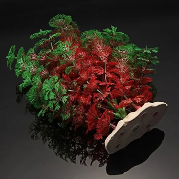 Plastiko Dirbtinius Vandens Augalų Žolės Akvariumo Žuvų Bakas Ornamentas, Papuošimas Naujas 50JD