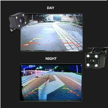 Podofo Automobilio Galinio vaizdo Kamera Universal 4 LED Naktinio Matymo Atsarginės automobilių Stovėjimo aikštelė Atvirkštinio vaizdo Kameros Vandeniui 170 Platus Kampas, HD spalvotą Vaizdą