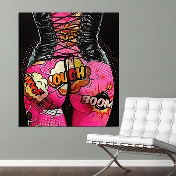 Pop Grafiti Sexy Ass Meno Tapybos Drobės Spalvingų Plakatų Ir Grafikos Dekoratyvinis Nuotraukų, Iliustracijų, Sienų Dekoras Už Kambarį