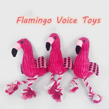 Populiarus Pliušinis Prabanga Piskliwy Šuo Žaislą Šuniuką Kramtyti Žaislus Šuo Dantų Šepetėliu Didmeninė Flamingo Interaktyvus Šuns Žaislas, skirtas prancūzų Buldogas