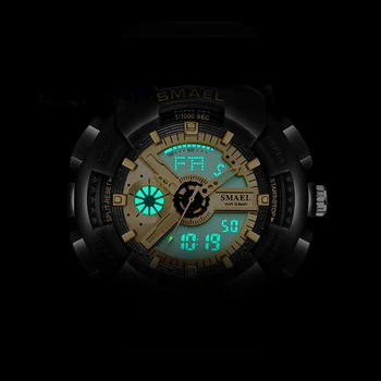 Pora Laikrodžiai Sporto laikrodis atsparus Vandeniui 50M Laikrodžio Šviesos reloj Auto Data Laikrodžius Juodojo Aukso Žiūrėti Moterų Ir Vyrų Laikrodžiai