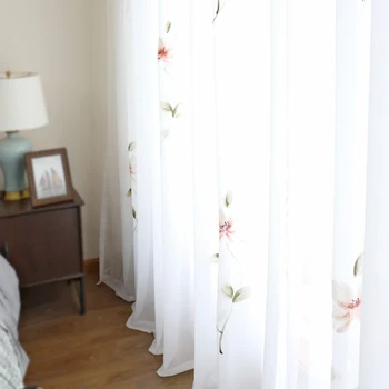 Prancūzija Tapybos Elegantiškas Rankomis Dažyti Užuolaidas Kambarį Kilnus Banga Užuolaidos Miegamajame Šifono Tiulio Virtuvės Individualų Šydas