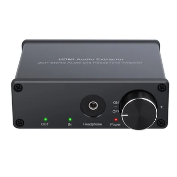 PROZOR 4K 3D HDMI Audio Extractor garso Valdymas Konverteris HDMI į HDMI+RCA 3.5 mm Stereo Audio Converter Splitter Adapteris VPK