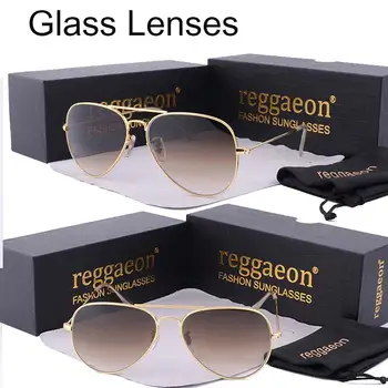 Raggaeon Stiklo lęšiai, akiniai nuo saulės moterims, Aukštos kokybės uv400 prekės ženklo dizainas pilotas vyras saulės akiniai mėlyna Lunetėmis Retro Mados Paplūdimys