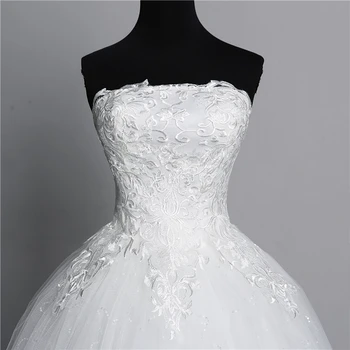 Realios Foto Paprastas Nėrinių Gėlių Stebėjimo off White Mados Klasikinis Seksualus Vestuvių Suknelės Brides Plus Size Vestidos De Noiva