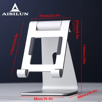 Reguliuojamas Aliuminio Tablet Stand Multi-Kampas Ne Slydimo Stalas Planšetinio kompiuterio/Telefono Turėtojas 