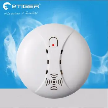 Reklamos Kaina Etiger ES-D5A Dūmų Detektorius Belaidžio Gaisro Dūmų Detektorius autonominių Dūmų signalizacija su 85dB Skamba