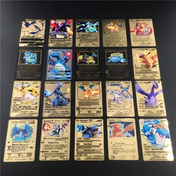Reti 20 Stilių Pokemon GX Metalo Kortų Žaidimas žaislų kolekcija