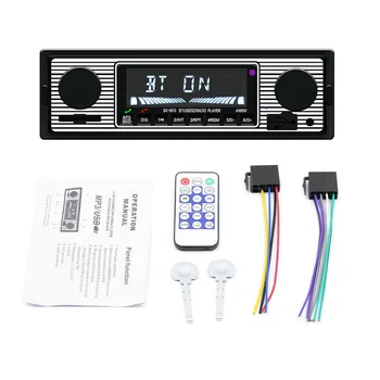 Retro Stereo Auto Elektronikos MP3 Protingas Žaidėjas Lengva Valdyti LCD Ekranas Bluetooth Car Radio FM Elektronine Kortele