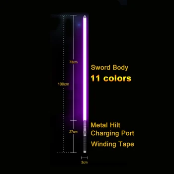 RGB Lightsaber Cosplay Metalo Rankena Sunkiųjų Dueling 12 Spalvų LED Pakeisti garso Reguliavimo Jėga, 6 Garso Fons FOC Blaster