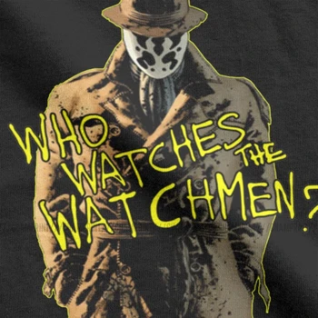 Rorschach Budėtojai T-Shirt Vyrai Veiduką Dr. Manhattan Naujų Alan Moore Emo Nihilist Herojai Medvilnės Marškinėliai Trumpomis Rankovėmis Marškinėliai