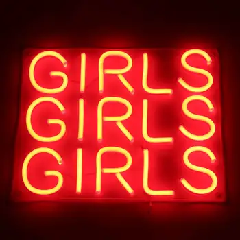 Rožinė Mergaitės LED Neonas Pasirašyti Šviesos Juosta Pub Klubo Sienų Dekoras LED lempa Vizualiojo Meno kūrinius Šalis Dekoro Neoninės Lempos Namų Dekoro Naktį Šviesos
