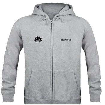 Rudenį Huawei logotipas prekės ženklo vyrų ilgas rankovėmis kietas hoodie užtrauktukas palaidinės hoodie