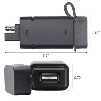 SAE į USB Adapteris Motociklas Greitai Ištraukite Kištuką su USB Įkroviklį už mobiliuosius Telefonus, GPS ir Kitus Prietaisus