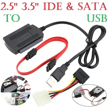 SATA/PATA/IDE, USB 2.0 Adapteris Keitiklis, Laidas 2.5/3.5 Kietajame Diske DVD