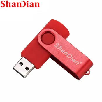 SHANDIAN naujų kūrybinių flash drive high Speed drive 64GB 32 GB, 16 GB 4 GB išorinės saugyklos pritaikymas USB Mados dovana