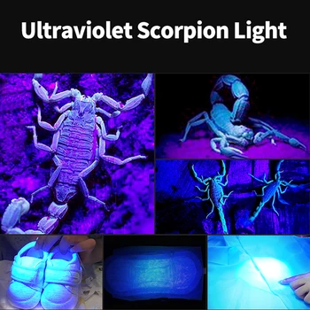 SHENYU UV Žibintuvėlis 395nm Ultravioletinių Skorpionas Žibintuvėlis T6 Ultra Violet LED dienos šviesos Lempos 26650 Zoomable Vandeniui Vaikščiojimo