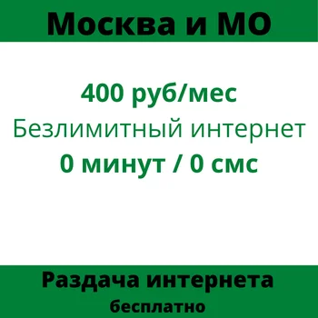SIM kortelės MegaFon (SIM kortelės Megafon) už 400 rublių per mėnesį Maskvos ir Mo-su galimybe prijungti statinį IP