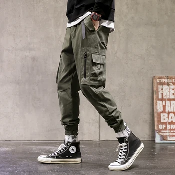 SingleRoad Mens Krovinių Kelnės Vyrams Mados 2021 Šoninių Kišenių Poilsiu Hip-Hop Harajuku Japonijos Streetwear Kelnės Vyriškos Kelnės Vyrams
