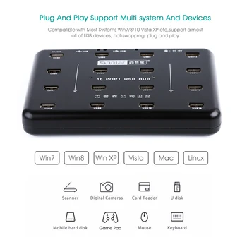 Sipolar 16 port USB 2.0 Dublikatoriai Hub USB kopijavimo aparatai Palaiko U-Disko TF card reader partijos gamybos bandymai kopijuoti programinę įrangą