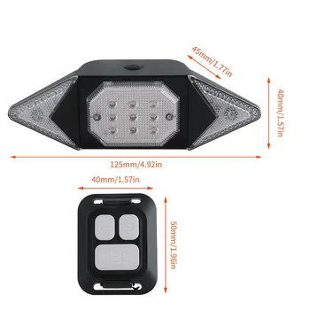 Smart Nuoma Posūkio Signalo Dviračių užpakalinis žibintas Protingas USB Dviračių Įkrovimo Galinis Žibintas Nuotolinio Valdymo pulto LED Įspėjamasis Žibintas