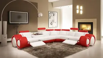 Sofa nustatyti kambarį baldai su recliners kampe sofa rinkinys