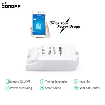 Sonoff Pow R2 16A 3500W Wifi Smart Switch Didesnį Tikslumą Energijos Suvartojimas Priemonė Stebėti Dabartinės Energijos Naudojimo Dirbti Su Alexa