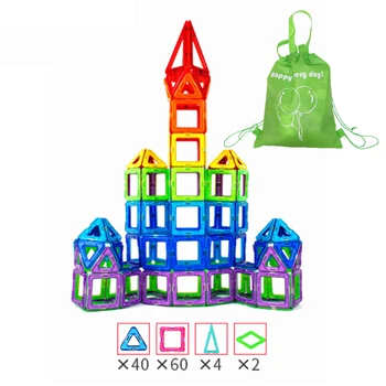 Standartinio Dydžio Magnetiniai Blokai Plytų skirtingų kombinacijų Dizaineris Žaislai Vaikams Su Dovanų Maišelis