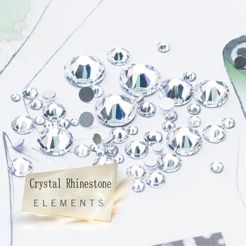 Strazdų SS3-SS40 Visų Dydžių 3D Nagų Dailė Papuošalai Costura Crystal Clear Masės Kristalų Ne karštųjų Pataisų Cirkonio
