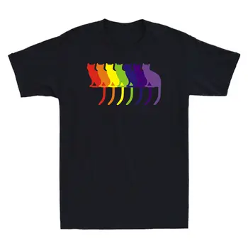 Suaugusiųjų Unisex Drabužiai, Laisvalaikio Marškinėliai Femme Katė Purride LGBTQ Katė Pasididžiavimas Lygias Teises, Juokinga Dovana, Moterų trumpomis Rankovėmis T-Shirt