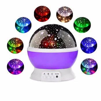 Sukasi Naktį Šviesos Projektorius Nugara Žvaigždėtas Dangus Star Master Vaikams, Vaikams, Kūdikių Miego Romantiška Led USB Lempa Projekcija USB Baterija