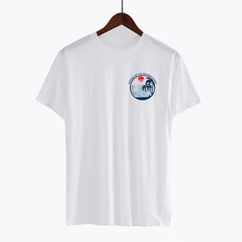Sunfiz HJN Japonijos Banga Kišenėje Moterų Išeivių Iš Aukso Kranto Kišenėje, Print T-Shirt Vasaros Retro Stiliaus Tee Atostogų Beach Tee