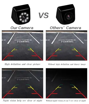 Super Naktinio Matymo 8 LED Automobilio Galinio vaizdo Kamera, Atbulinės Atsarginės CCD Dodge Kelionės 2008-Durango 2011-2017