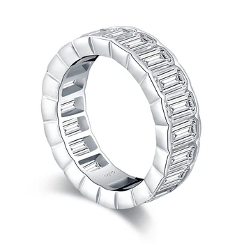Sužadėtuvių, Vestuvių Žiedai 925 Sterlingas Sidabro Amžinybės Juosta Pažadas Žiedas SONA Diamond Moterų Pirštą, Šaliai, Papuošalai, Dovana