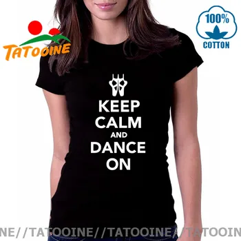Tatooine nusiraminkite ir šokti Baleto marškinėliai moterims Ballerina Šokių T-shirt Ballerina Šokėjos Gimnastikos sporto Slim Tee marškinėliai