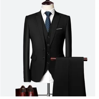 Tiktų vyrų 2020 m. pavasarį ir rudenį high-end pasirinktinių verslo sportiniai švarkai (bleizeriai) trijų dalių / Slim didelio dydžio. multi-color boutique kostiumas