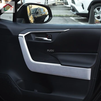 Tinka Toyota RAV4 XA50 2019 2020 Automobilių Stilius ABS Automobilių Durų Vidinės Pusės Porankis Padengti Apdaila 4pcs Auto Priedai