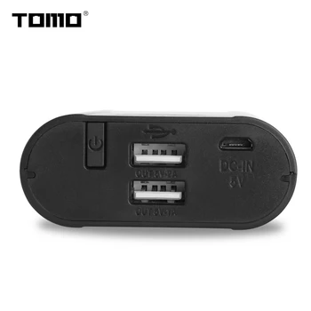 TOMO P3 galia banko byloje 18650 ličio baterijos kroviklis talpinimo LED blykste indikatorius Dual USB išvesties prievadai