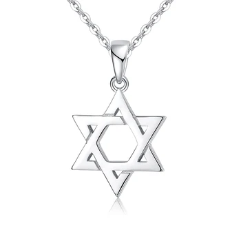 TONGZHE Collare Magen Žvaigždė Davidas Pakabukas 925 Sterlingas Sidabro Izraelio Grandinės Karoliai Moterų Judaica Žydų Vyrų Papuošalai 2019