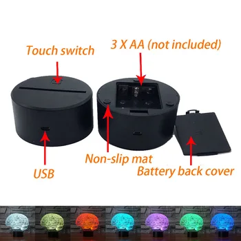 Touch USB Patalpų Apšvietimas Automobilio Formos Mažas Naktį, Šviesos, Naujumo led 3D Vizualinį 7 Spalvų Permainingi Stalo Lempos