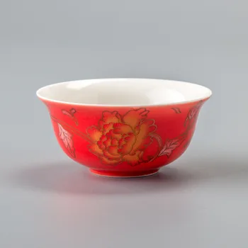 Tradicinis kinų Golden dragon arbatos puodelio 1pcs,keramikos teacup Puer taurės nustatyti,keramikos krosnies Aukščiausios rūšies Porceliano