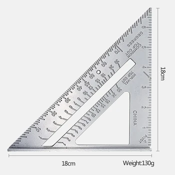 Trikampio Taisyklė 90 Laipsnių Sustorėjimas Kampas Taisyklė Aliuminio Lydinio Dailidė Matavimo Aikštėje Valdovas Matavimo Įrankių Išdėstymą Įrankių