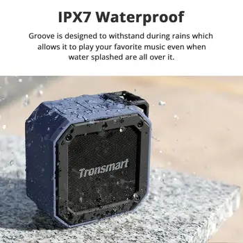 Tronsmart Elementas Groove Portable Bluetooth Speaker IPX7 atsparus Vandeniui Aukščiausios Bass 24-Valandų Žaidimo Laiko Lauke, mini Radijo