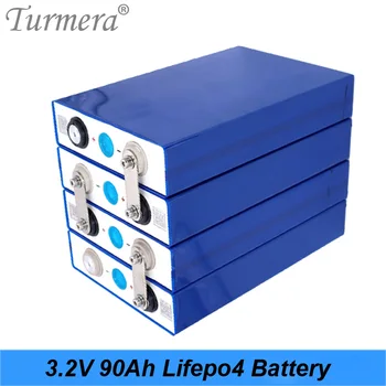 Turmera 4Pieces 3.2 V 90Ah Lifepo4 Baterija Ličio geležies fosfato baterijos, Saulės energijos sistemos, Nepertraukiamo Maitinimo šaltinis