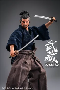 TWTOYS 1/12 masto TW1920 Miyamoto Musashi Japonijos Ronin Samurajus nustatyti, modelis 6 colių veiksmų skaičius, žaislų kolekcija