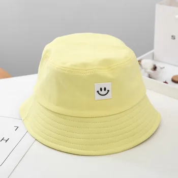 Unisex Suaugusiųjų Smiley Veido kibiro kepurę nuo Saulės Lauke Bžūp sombrero pescador Moterys Vyrai žvejys Skrybėlę chapeau Dvigubai Vaikas