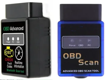 Universalus 2 Spalvų ELM327 Bluetooth HH OBD Advanced OBDII OBD2 ELM 327 Auto Automobilių Diagnostikos Skaitytuvas kodas skaitytojas skaitytuvo