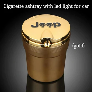 Universalus Automobilių peleninė su LED šviesos cigarečių Office Peleninę už Jeep Renegade Kompasas 