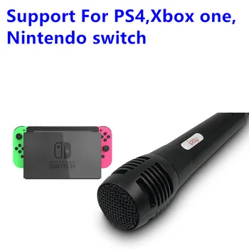 USB Laidinis Mikrofonas Karaoke Mic Nintendo Jungiklis, PS4, Wii Xbox PC Kompiuteris Kondensatoriaus Įrašymo Microfone Ultra-wide