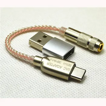 USB Tipas-C-3.5 mm HiFi Skaitmeninis Ausinių Stiprintuvo Dekodavimo DAC Garso Adapterio Kabeliu, Skirta 